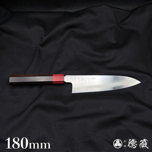 明神直人 直人作 SG2 牛刀包丁 紫檀八角柄