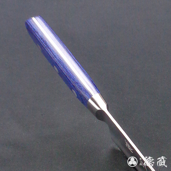 VG10 ダマスカス 槌目仕上 三徳包丁 青ハンドル