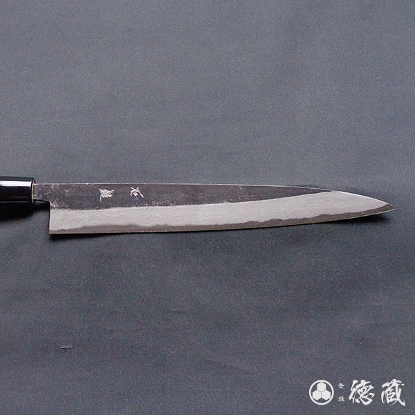 青二 ダマスカス 黒打仕上 筋引包丁 胡桃柄