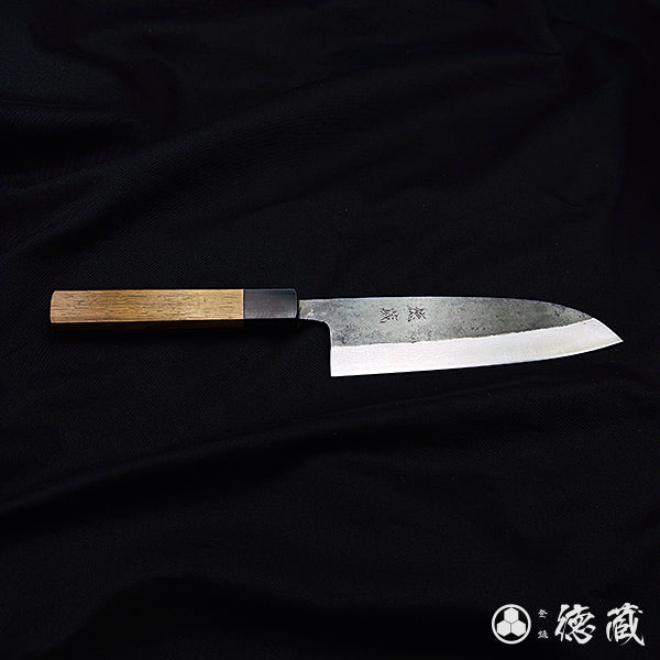 青二 ダマスカス 三徳包丁 紫檀八角柄
