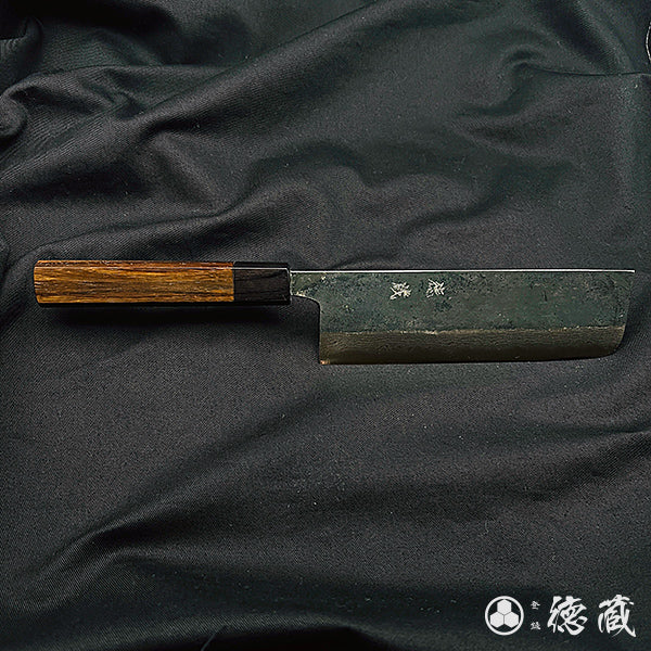 青二 ダマスカス 菜切包丁 紫檀八角柄