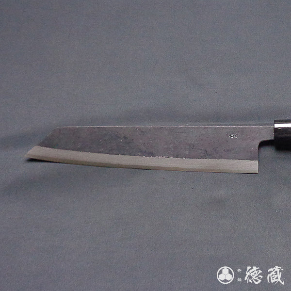青二 ダマスカス 黒打仕上 切付包丁 胡桃柄