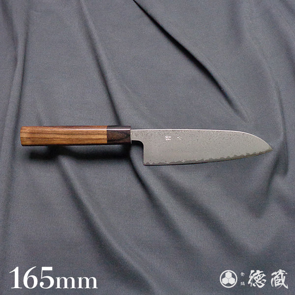 SLD ダマスカス 三徳包丁 紫檀柄