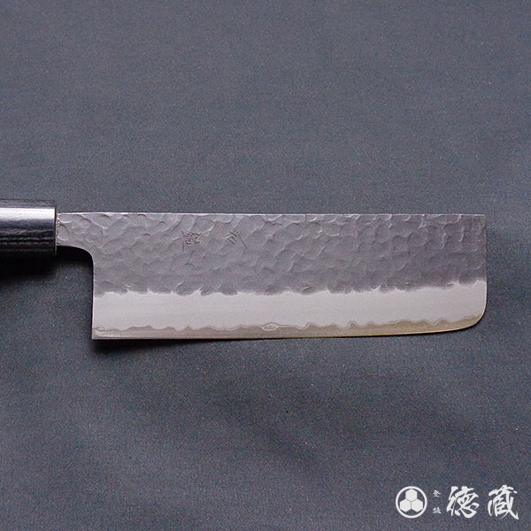 青S 黒肌槌目仕上 菜切包丁 紫檀