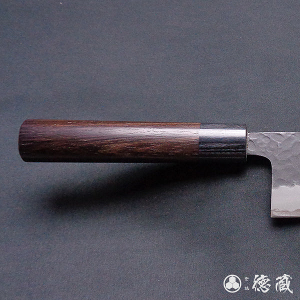 青S 黒肌槌目仕上 菜切包丁 紫檀