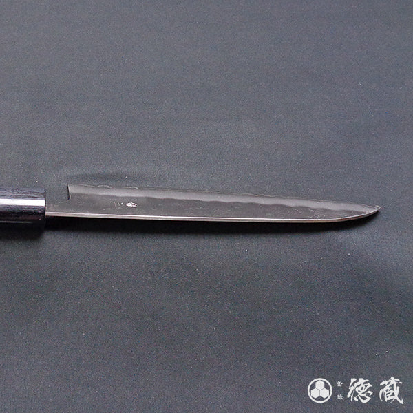 銀三 梨地仕上 三徳包丁 紫檀