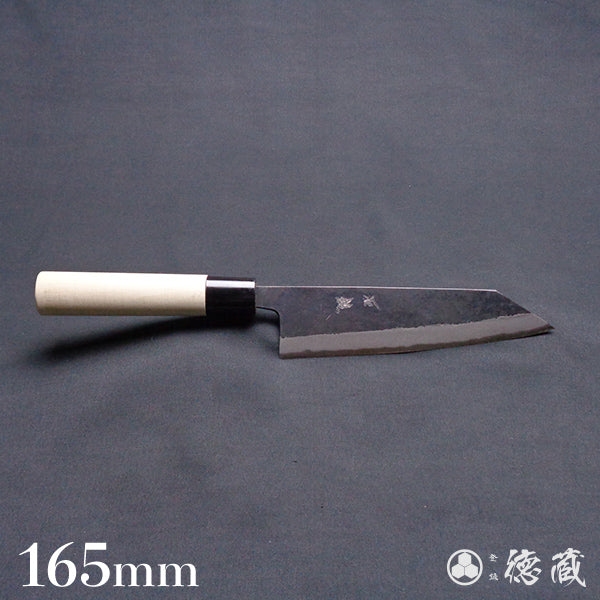 青二 黒打仕上 切付包丁 朴柄