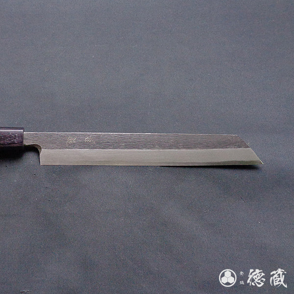 青二 黒打仕上 切付柳刃包丁 胡桃柄