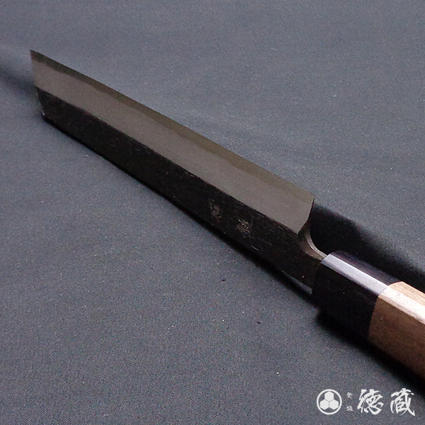 青二 黒打仕上 切付柳刃包丁 胡桃柄