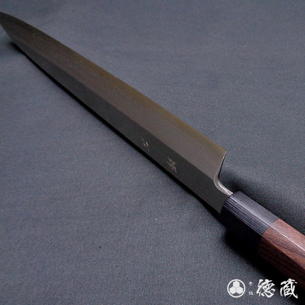銀三 柳刃包丁 紫檀柄