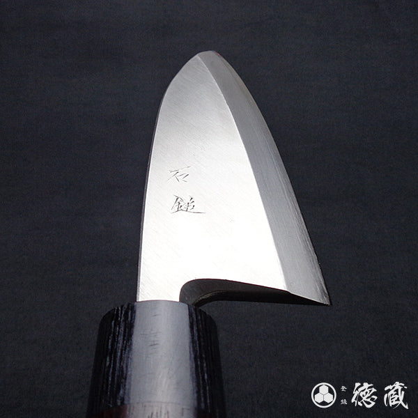 銀三 厚出刃包丁 紫檀柄