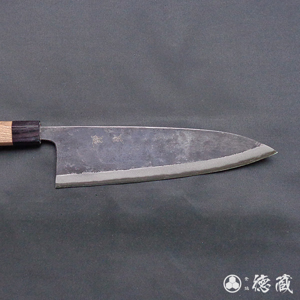 青二 黒打仕上 出刃包丁 クルミ柄