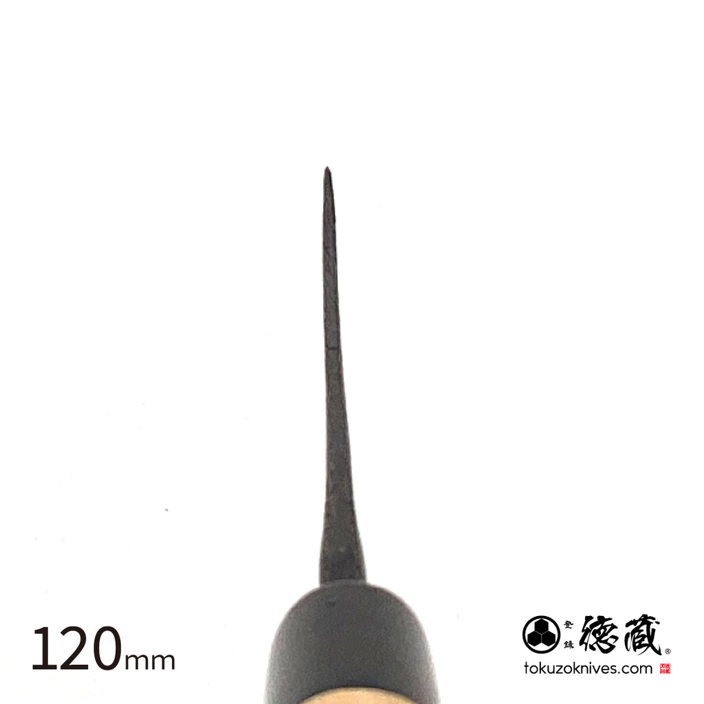 德藏 白钢 淬火留黑加工 菜刀 樱木柄