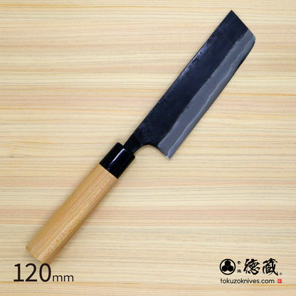 徳蔵　白鋼　黒打仕上　菜切包丁　桜柄