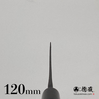 Tokuzo Carbon White Steel Black Finish Nakiri Knife Sakura Handle