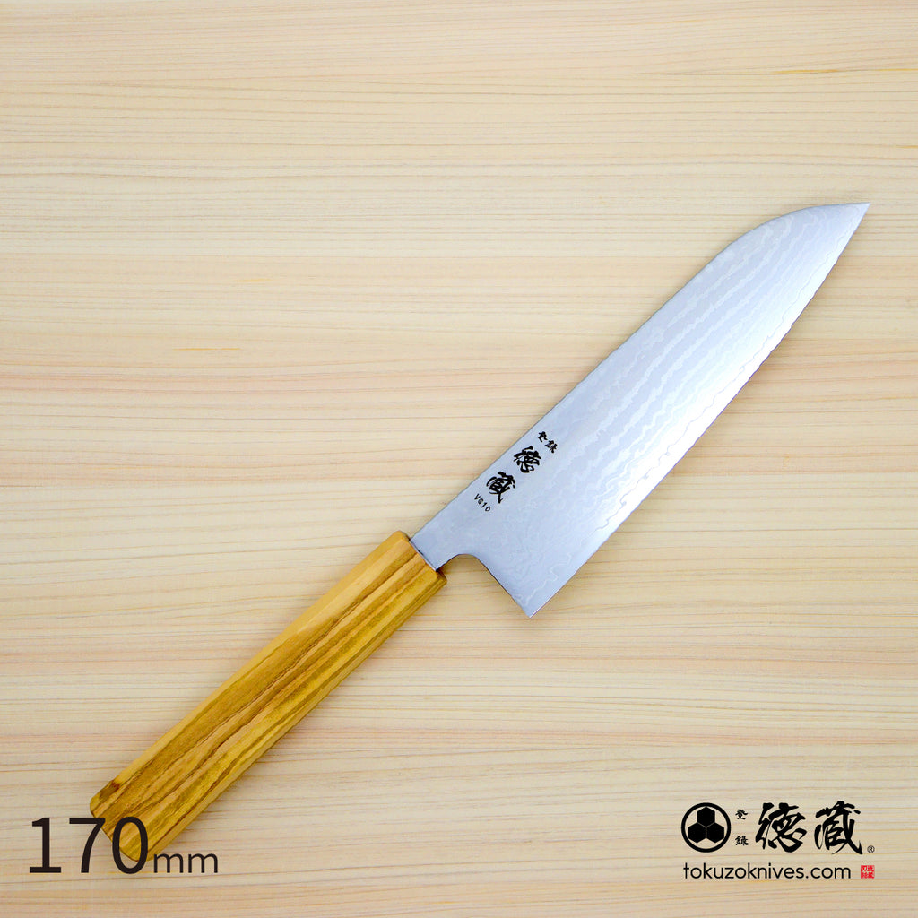 VG10 三徳包丁 ダマスカス オリーブ柄