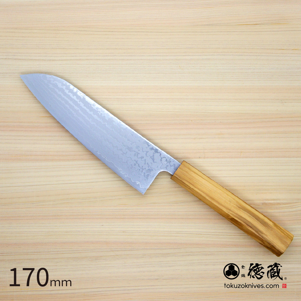 VG10 三徳包丁 ダマスカス オリーブ柄