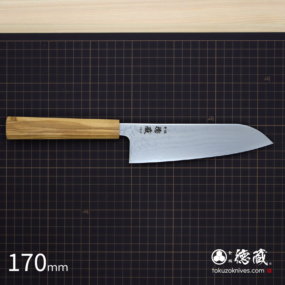 VG10 三徳包丁 ダマスカス オリーブ柄