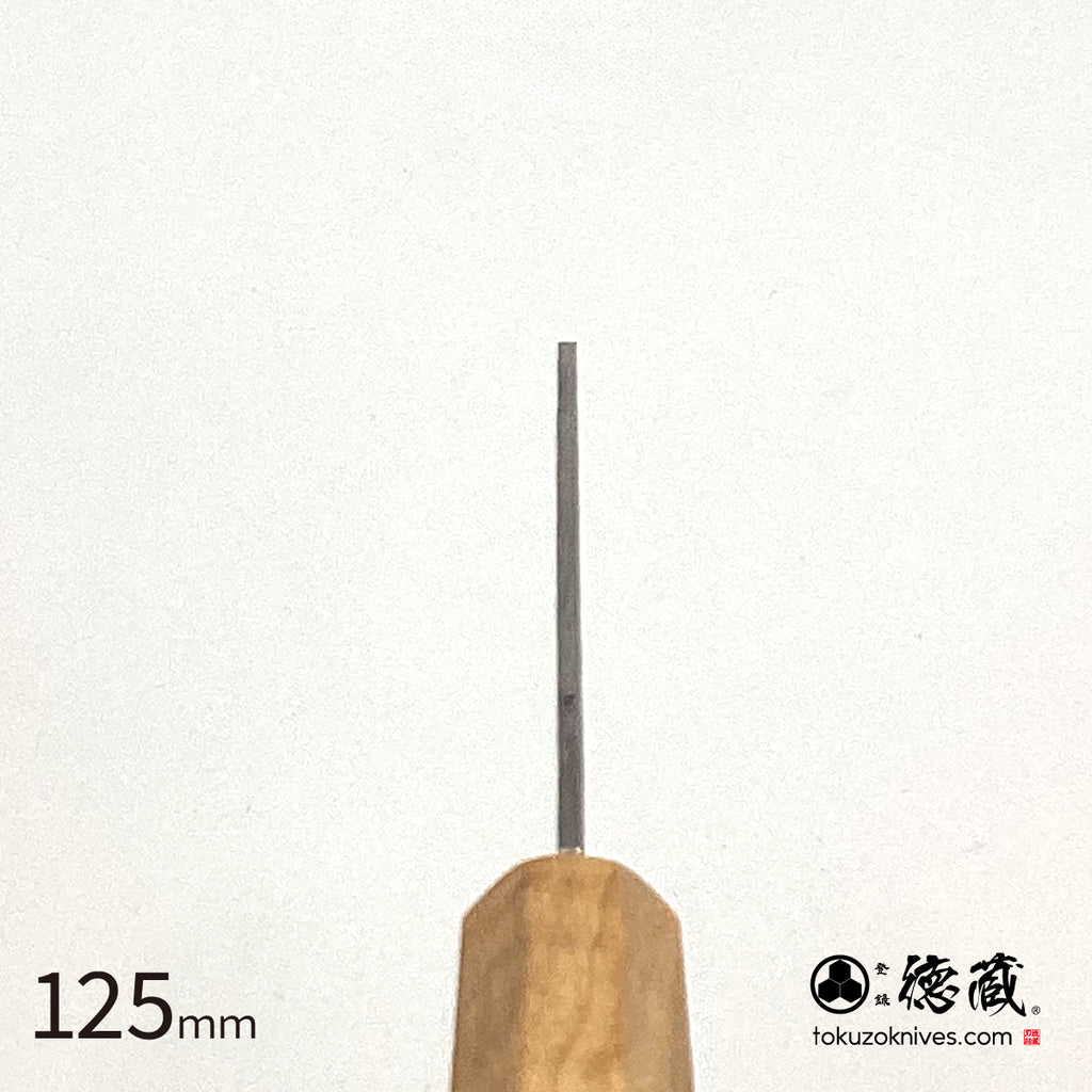 銀三 切付包丁 梨地仕上げ オリーブ柄