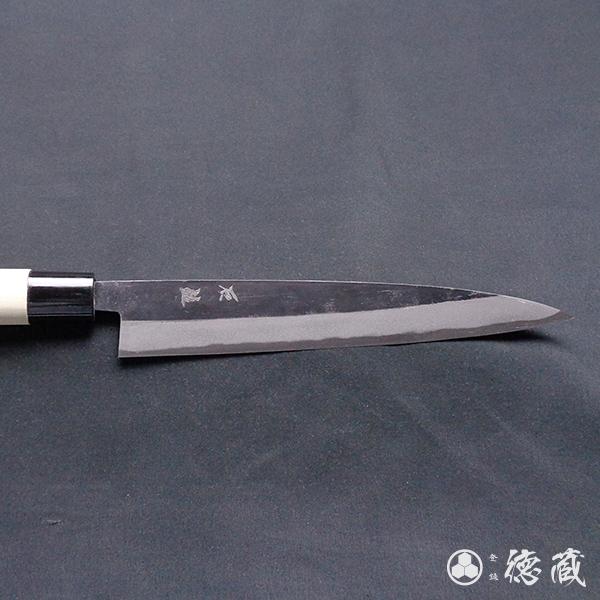 青二 淬火留黑加工 切割刀 朴木手柄