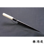 青二 淬火留黑加工 切割刀 朴木手柄