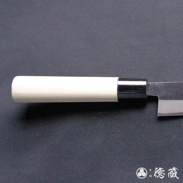 青二 淬火留黑加工 切割刀 朴木手柄