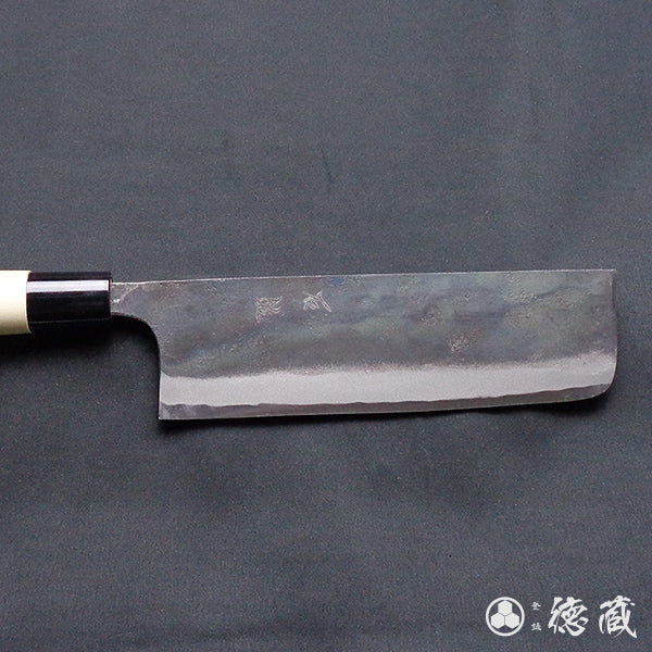 白一　黒打仕上　菜切包丁　朴柄