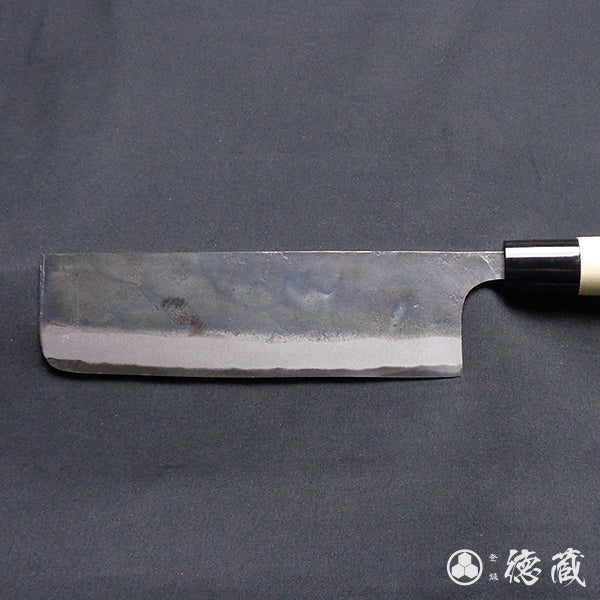 白一　黒打仕上　菜切包丁　朴柄