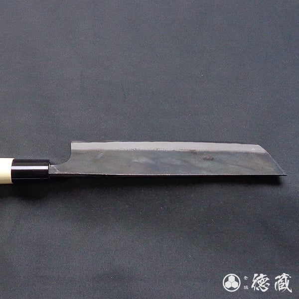 白一　黒打仕上　菜切包丁　朴柄