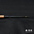蓝色S，黑色表面，处理刀，胡桃木八角形手柄