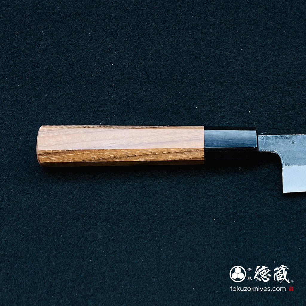 蓝色S，黑色表面，处理刀，胡桃木八角形手柄