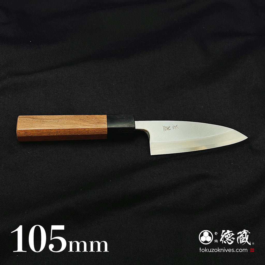 青二 抛光加工 厚切鱼刀 胡桃木手柄