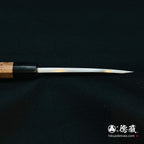 青二 抛光加工 厚切鱼刀 胡桃木手柄