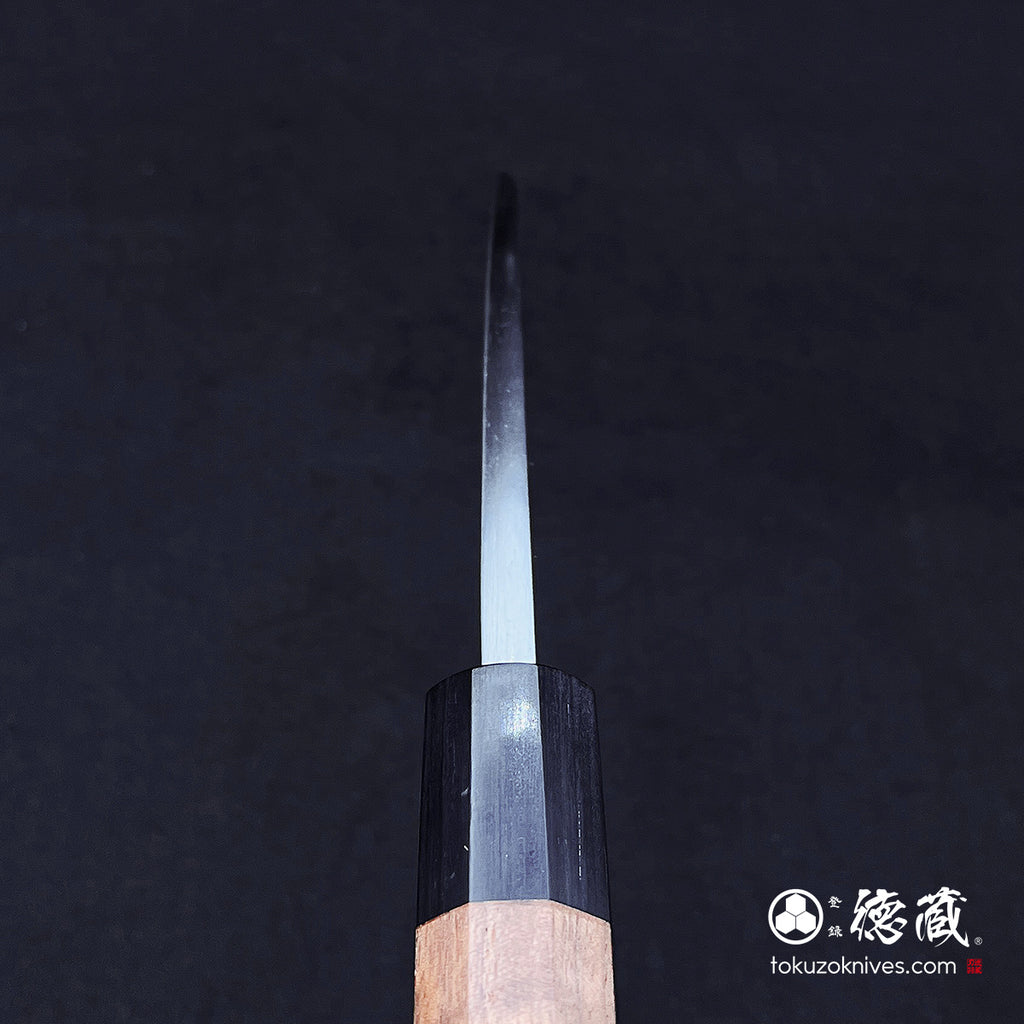 青二 抛光加工 厚切鱼刀 胡桃木手柄