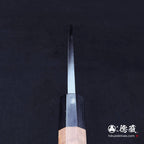 青二 抛光加工 厚切鱼刀 胡桃木手柄