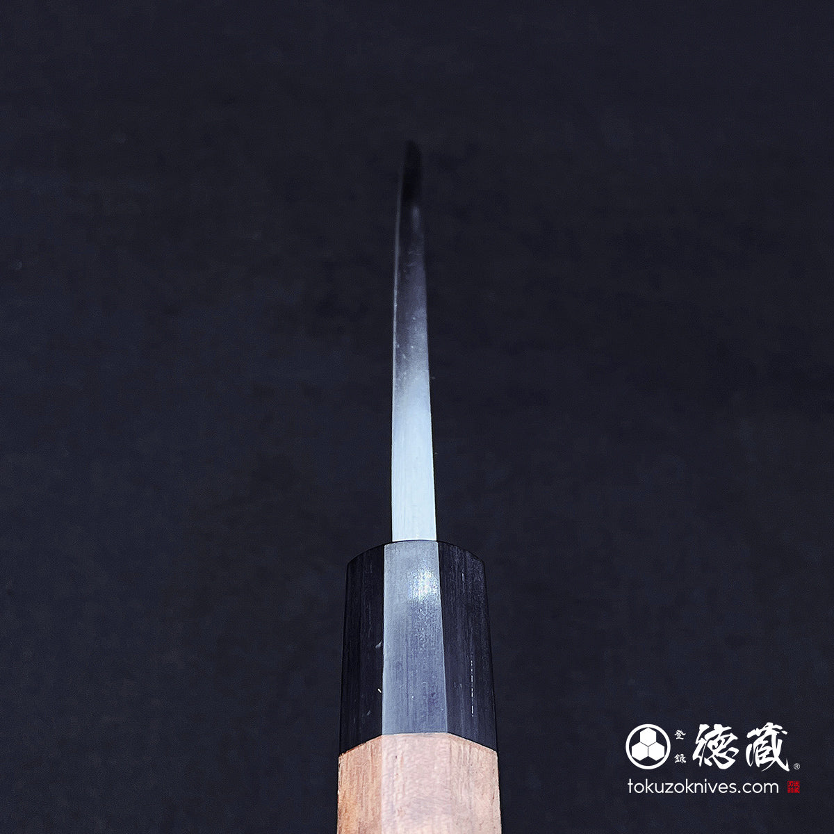 青二 抛光加工 厚切鱼刀 胡桃木手柄