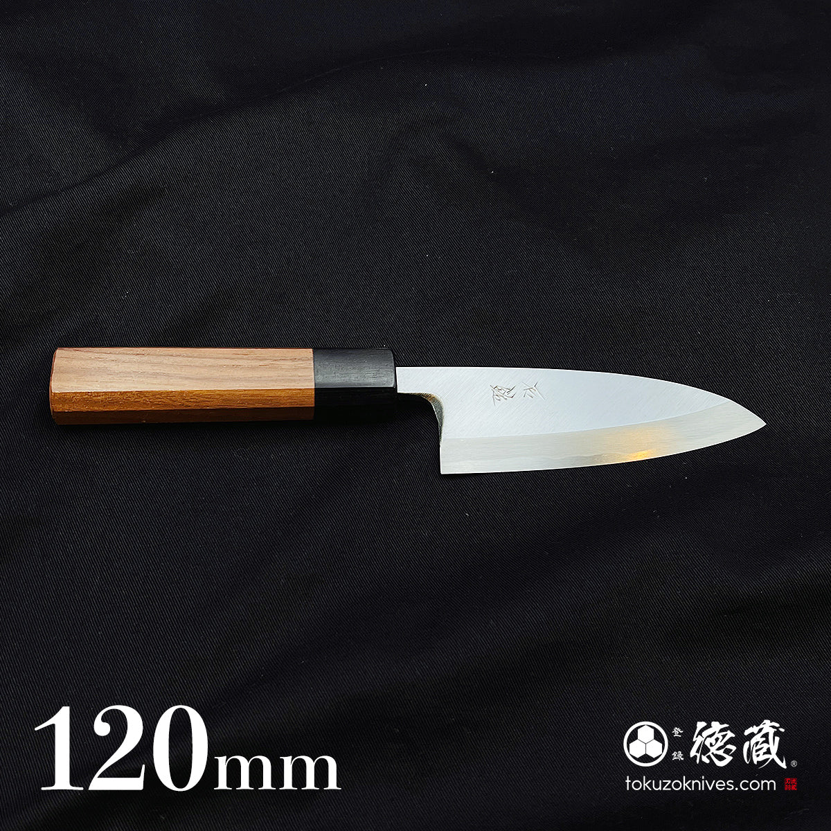 Blue-2  polished finish  Thick Deba-knife  walnuts handle