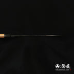 青二　ダマスカス　黒打仕上　筋引包丁　胡桃八角柄