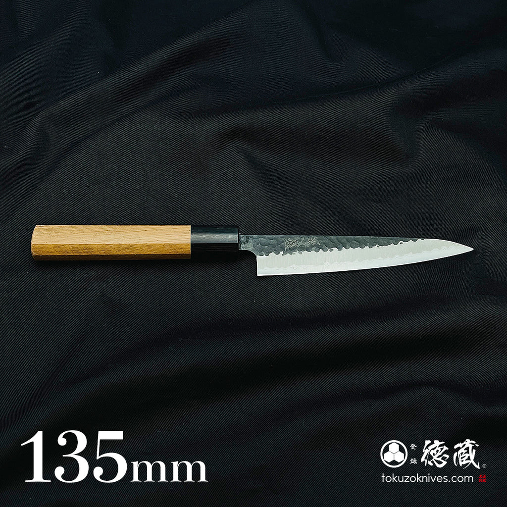 蓝色S小刀胡桃木八角柄