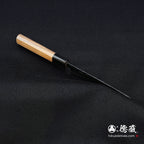 蓝色S小刀胡桃木八角柄