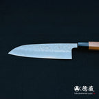 Ginzo 缎面三德刀胡桃木八角形图案