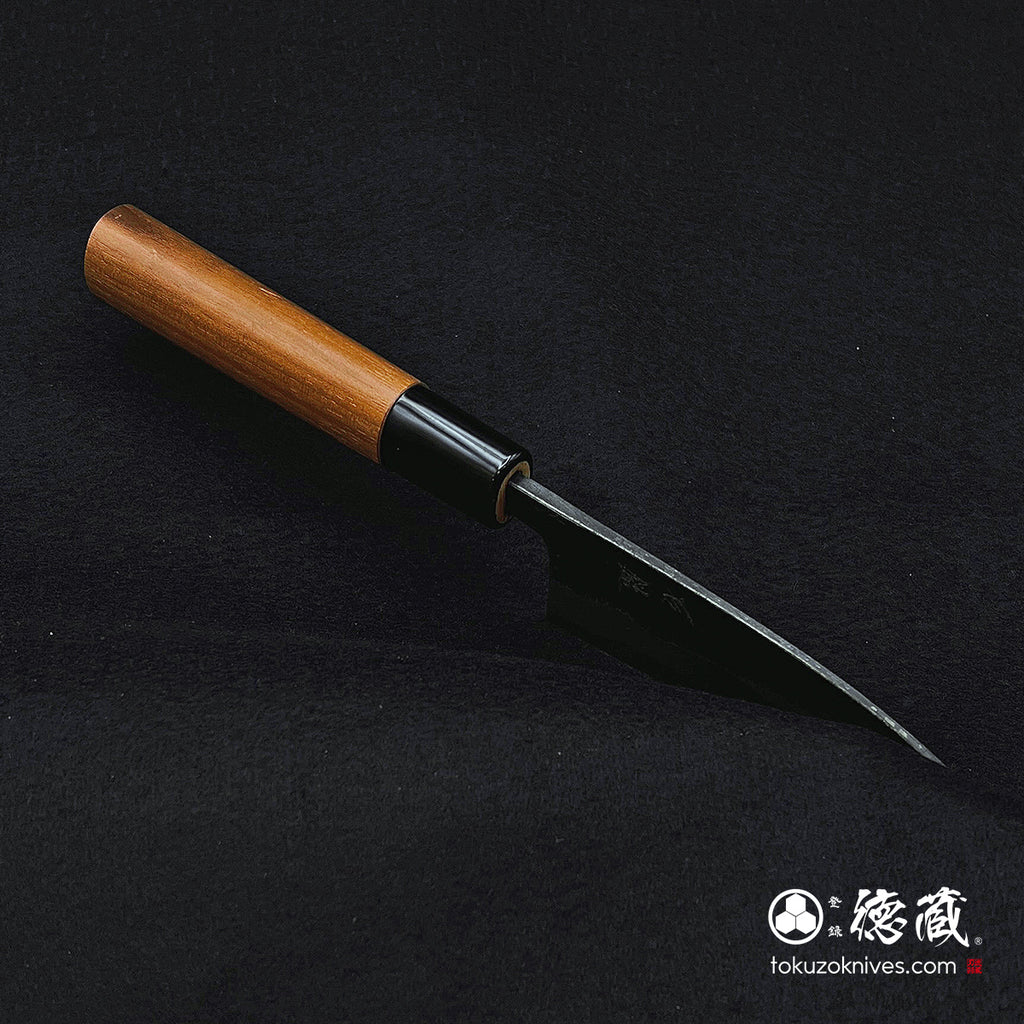 Aoichi 黑色饰面小刀胡桃木手柄