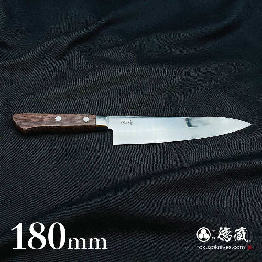 AUS8 Gyuto刀玫瑰图案