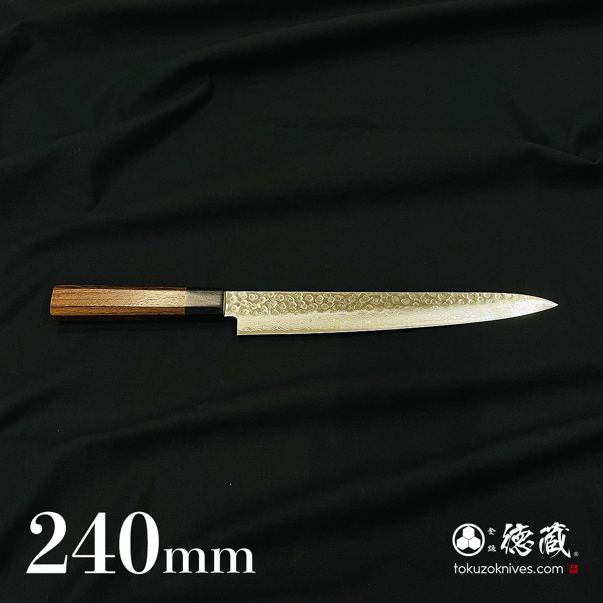 AUS10 Sujihiki 刀 Damarose 八角形手柄