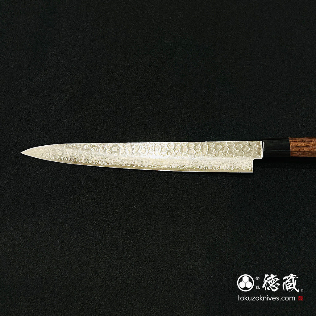 AUS10 Sujihiki 刀 Damarose 八角形手柄
