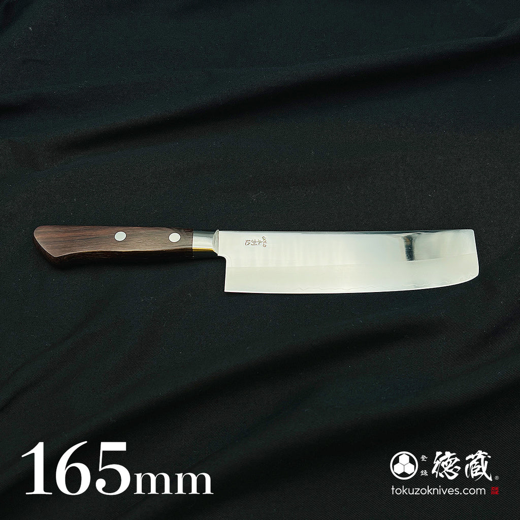 AUS8　菜切包丁　ローズ柄