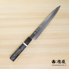 銀三 单刃柳刃刀 稳定木（白环）八角手柄