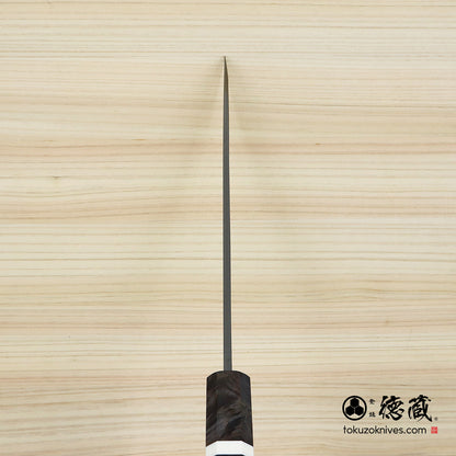 銀三　片刃　柳刃包丁　スタビライズ（白輪）　八角