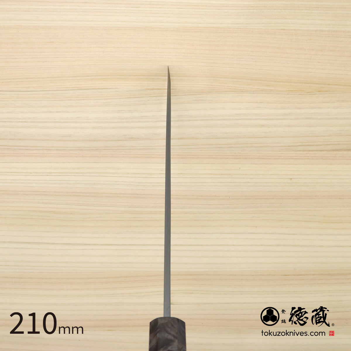 Ginsan Single-edged Yanagiba Knife Stabilized (White Ring) Octagonal