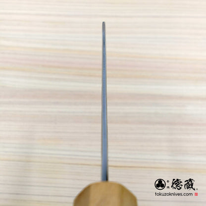 AUS8 SC三徳包丁 150mm 梨地仕上げ オリーブ柄